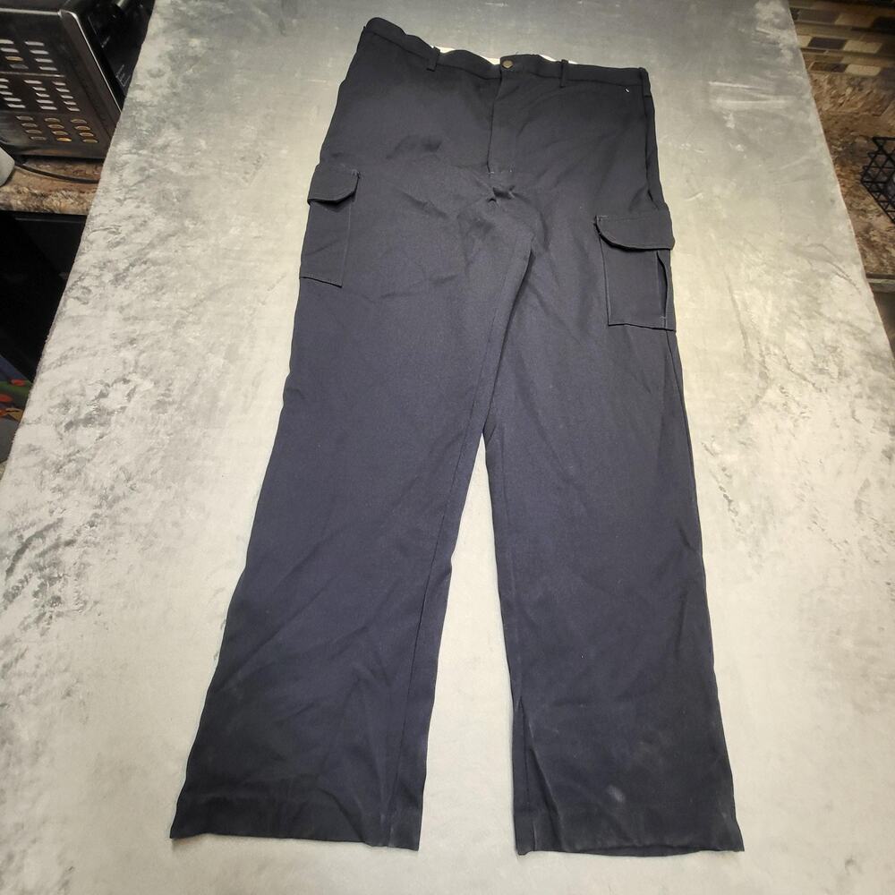 SteelGuard Pants Mens 42x32 Blue Cargo FR Performance Flame-Resistant Pockets